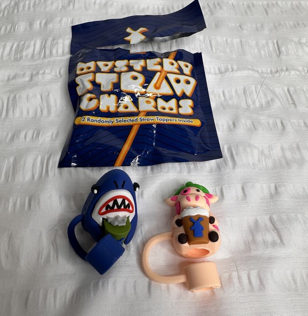 Dutch Bros IN HAND Mystery Straw Topper Charm September 2026 Lot of 2 Shark Pig